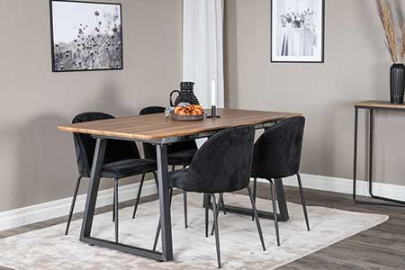 table extensible finition noyer
